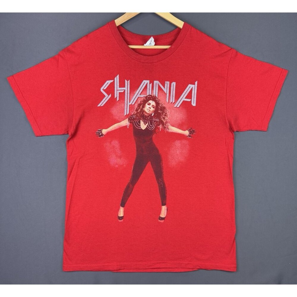 Vintage Y2K Shania Twain Rock This Country Tour Concert Promo Album Music Red T